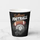 Helm der personalisierten Fußballmannschaft Pappbecher (Vorderseite)