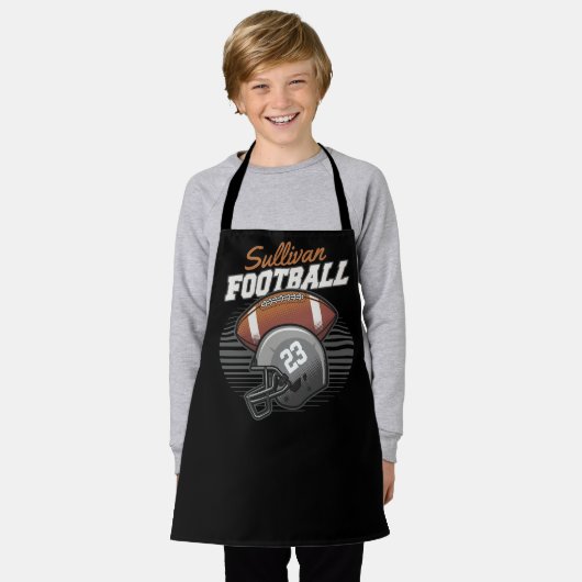 Helm der personalisierten Fußballmannschaft Schürze (Getragen)