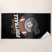 Helm der personalisierten Fußballmannschaft Strandtuch (Vorderseite)