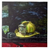 Helm des Gelben Feuerwehrkapitän Fliese (Vorderseite)