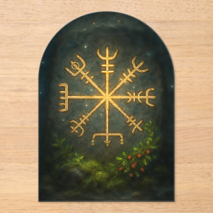 Helm des Schreckens Aegishjalmur Nordisches Schutz Acryleinladungen