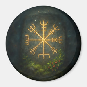 Helm des Schreckens Aegishjalmur Nordisches Schutz Magnet