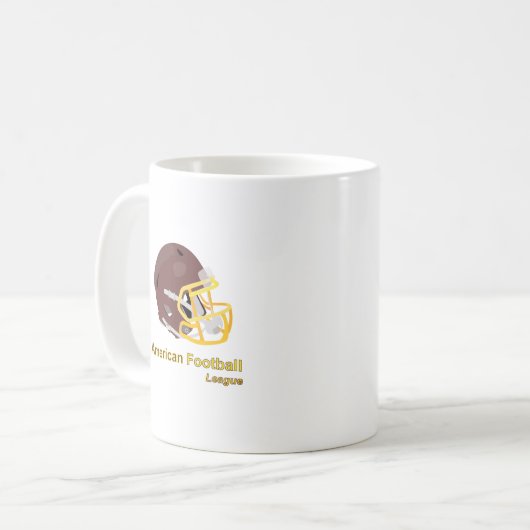 Helm für den amerikanischen Fußball Kaffeetasse (Vorderseite Links)