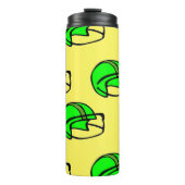 Helm für grüne Fußball Thermosbecher (Vorderseite)