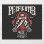 Helm für personalisierte Feuerwehrmaske Bierflaschenetikett (Einzelnes Label)