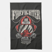 Helm für personalisierte Feuerwehrmaske Geschirrtuch (Vertikal)