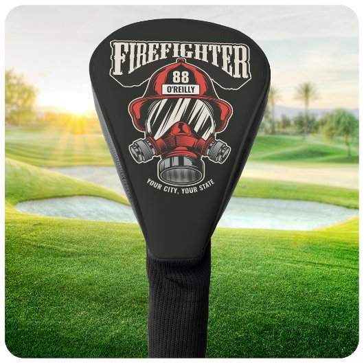 Helm für personalisierte Feuerwehrmaske Golf Headcover