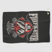 Helm für personalisierte Feuerwehrmaske Golfhandtuch (Horizontal)