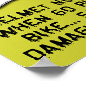 Helm Gehirnschaden Funny Dirt Bike Motocross Post Poster (Ecke)