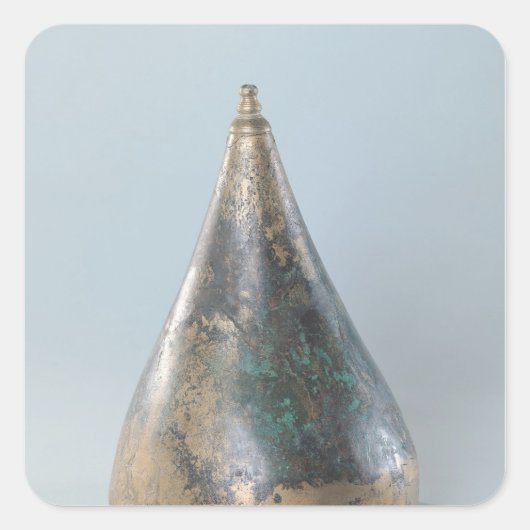 Helm mit Innenausstattung Quadratischer Aufkleber (Vorderseite)