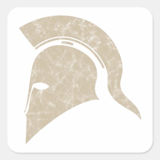 Helm Quadratischer Aufkleber (Vorderseite)