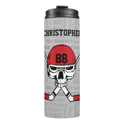 Helm und Sticks Typografie Thermosbecher (Vorderseite)