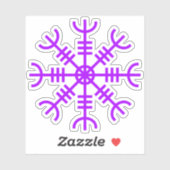 Helm von Awe - Aegishjalmur (lila) Aufkleber (Blatt)