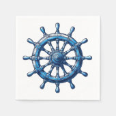 Helm / Wheel Nautical Paper Napkins Serviette (Vorderseite)