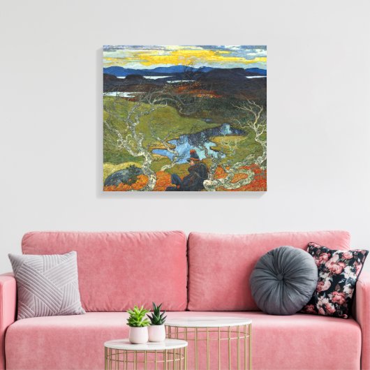 Helmer Osslund Spring Abend Hinter Kiruna Leinwanddruck (Insitu (Wohnzimmer))