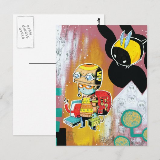 Helmet Boy Postcard Postkarte (Vorne/Hinten)