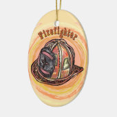 Helmet Firefighter Ornament (Links)