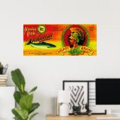 Helmet Lachs Can LabelLoring, AK Poster (Heimbüro)