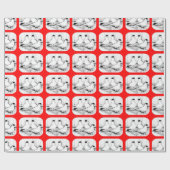 Helmet Pigeon Trio Geschenkpapier (Flach)