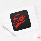 Helmet Quadratischer Aufkleber (Umschlag)