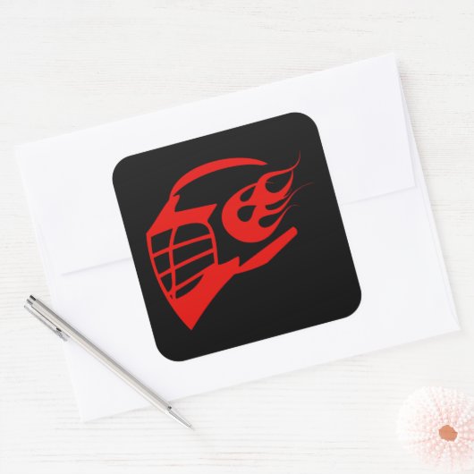 Helmet Quadratischer Aufkleber (Umschlag)