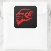 Helmet Quadratischer Aufkleber (Tasche)