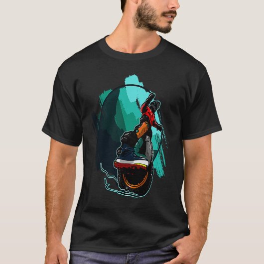 Helmet Stuntman on Unicycle T-Shirt (Vorderseite)