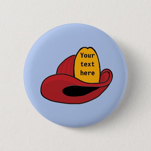 Helmet Whimsical Cartoon Art Button (Vorderseite)