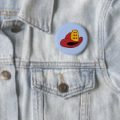 Helmet Whimsical Cartoon Art Button (Beispiel)
