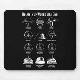 Helmets Charts des Ersten Weltkriegs Mousepad