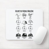 Helmets Charts des Ersten Weltkriegs Mousepad (Mit Mouse)