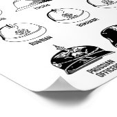Helmets Charts des Ersten Weltkriegs Poster (Ecke)