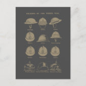 Helmets of the World War 1 Postkarte (Vorderseite)