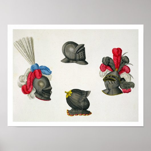 Helmets, plate from 'A History of the Development Poster (Vorne)