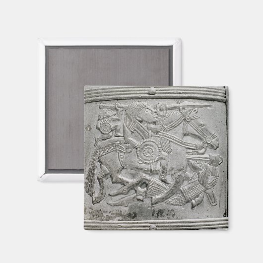 Helmfragment aus dem Sutton Hoo Treasure Magnet (Vorderseite/Rückseite)