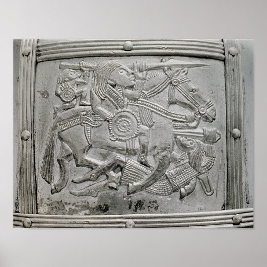 Helmfragment aus dem Sutton Hoo Treasure Poster (Vorne)