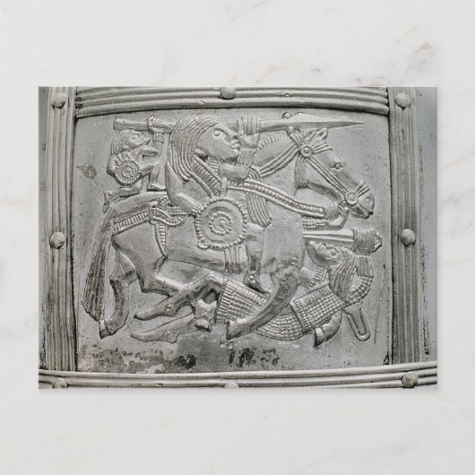 Helmfragment aus dem Sutton Hoo Treasure Postkarte (Vorderseite)