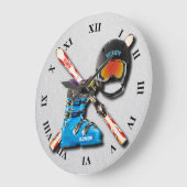 Helmgoogles mit Ihrem Namen für Alpine Skiing Boot Große Wanduhr (Winkel)