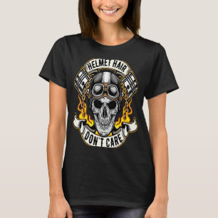 Helmhaar kümmern sich nicht Vintag um Biker Motorr T-Shirt