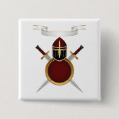 Helmhelm-Schwerter des mittelalterlichen Wappen Sc Button (Vorderseite)