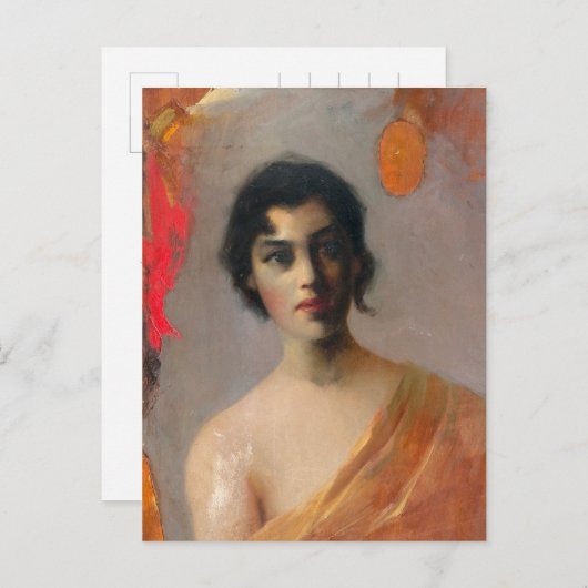 Helmi Biese Dark haar Mörkhårig Tummatukainen Postkarte (Vorne/Hinten)