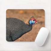 Helmperlhuhn (Numida meleagris). Afrika, Mousepad (Mit Mouse)