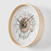 Helmqualle und Korallenziffern Wall Clock Uhr (Winkel)