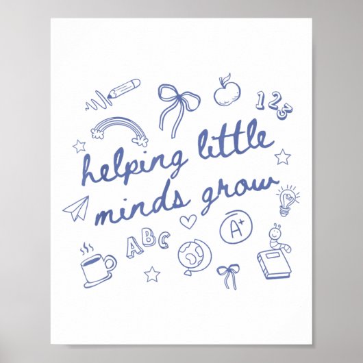 Helng Little Minds Grow Cute New Teacher Creative Poster (Vorne)