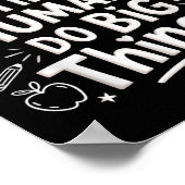 Helng Tiny Humans Do Big Things Teacher Minimal Qu Poster (Ecke)
