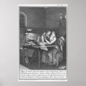 Heloise und Abelard in ihrer Studie Poster (Vorne)