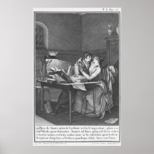 Heloise und Abelard in ihrer Studie Poster