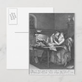 Heloise und Abelard in ihrer Studie Postkarte (Vorne/Hinten)
