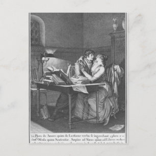 Heloise und Abelard in ihrer Studie Postkarte