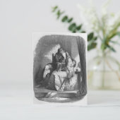 Heloise und Abelard küssen Postkarte (Stehend Vorderseite)